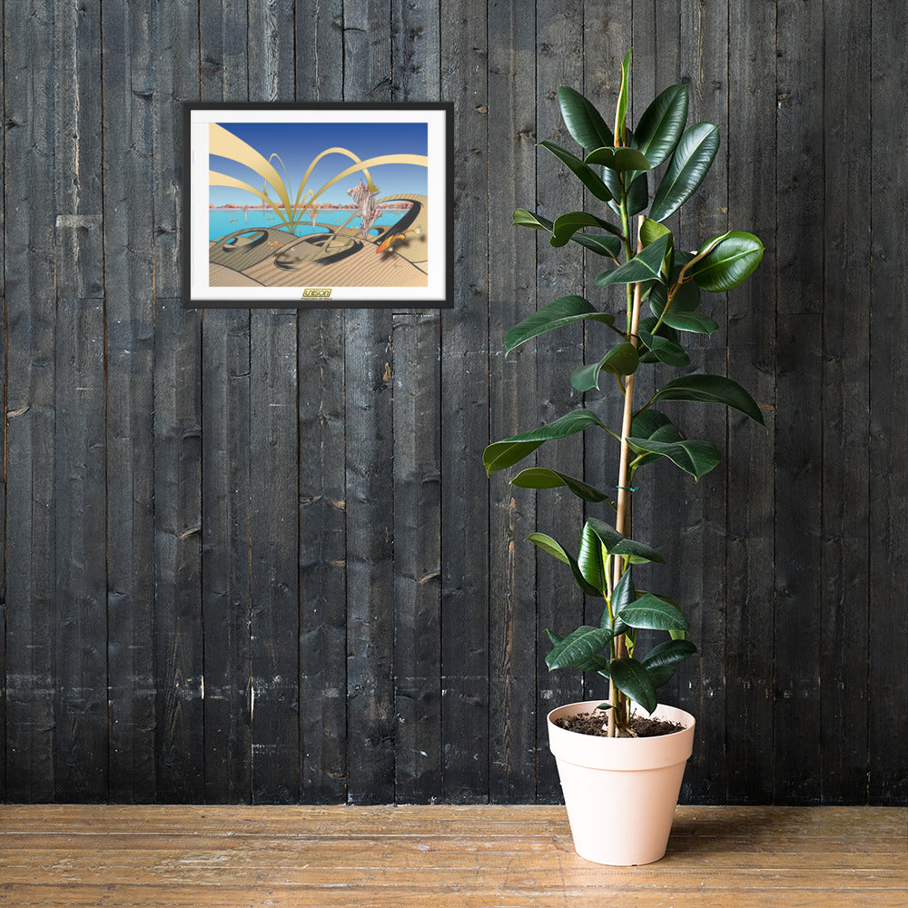 Framed UN1SON "Fountains of Gold" Album Cover Art